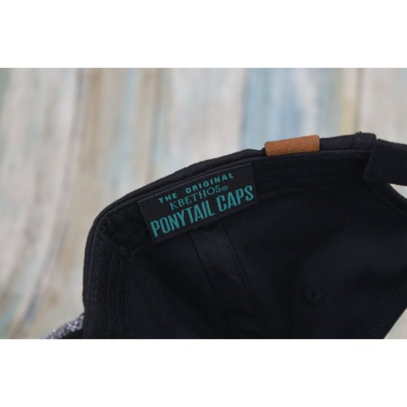 KBethos Ponytail Caps Women's Silver Glitter Hook & Loop Back NEW - Picture 9 of 9